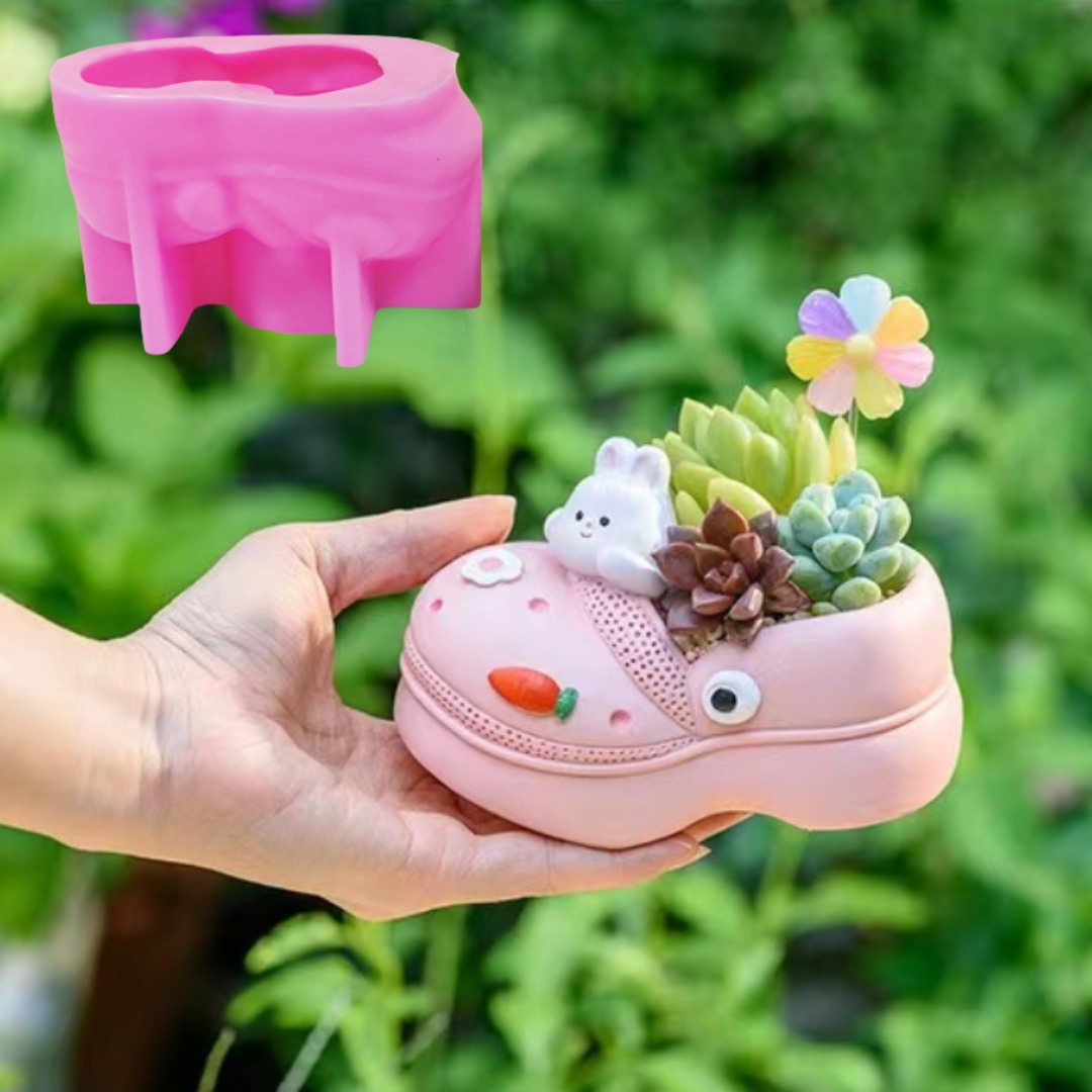 Succulent Set - 3D Animal Chinelos para Planta Suculenta,