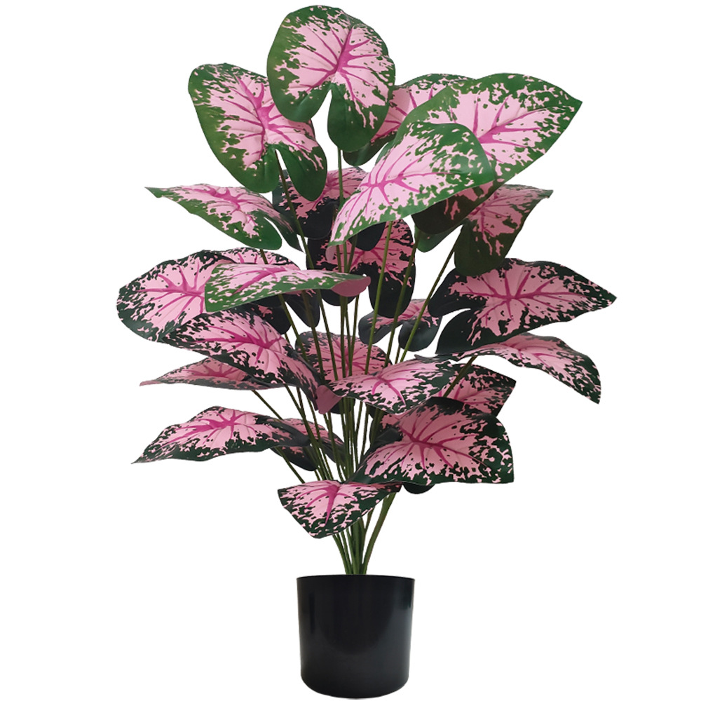 Snake Plant - Folha rosa vasos de plantas artificiais