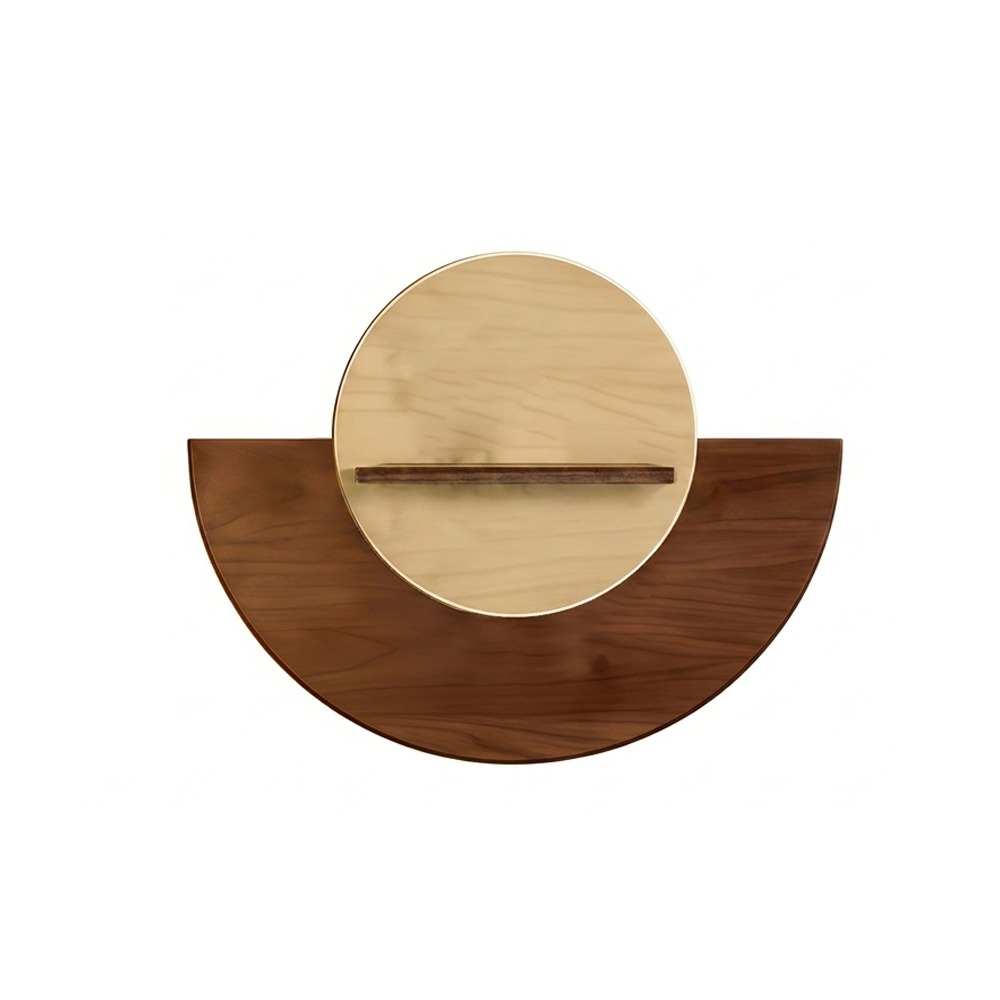 Plant Support Stake - Prateleira de Parede Oval de Madeira