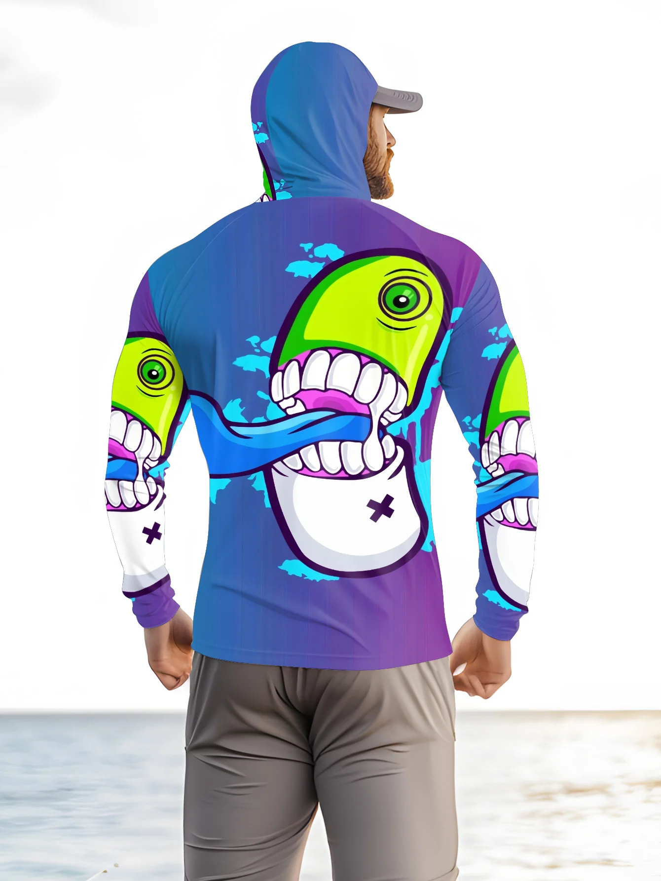 Camisola com capuz para pesca, - Monstera avaliação e preço