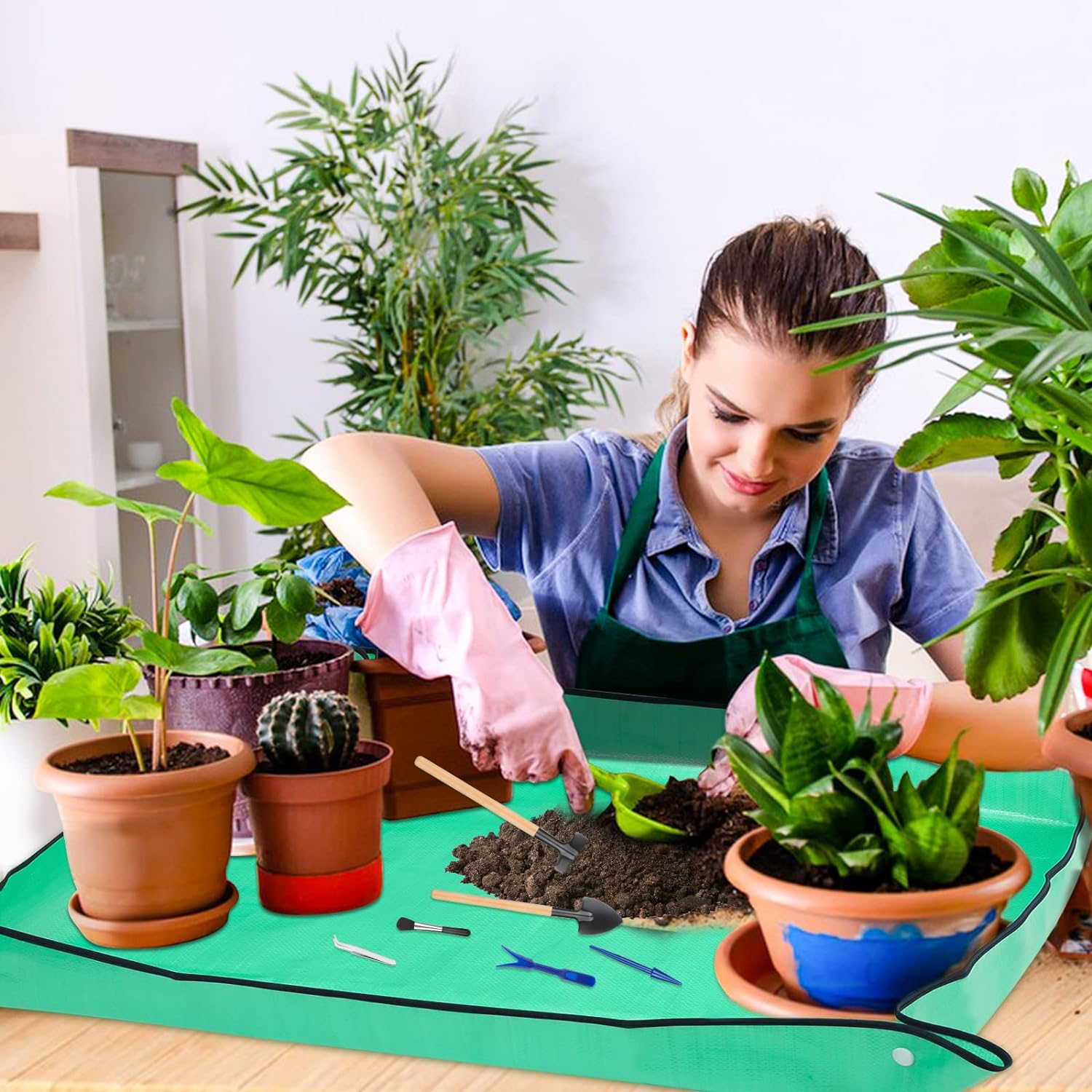 Engrossado tapetes à prova dwa - Snake Plant Ceramic avaliação e preço